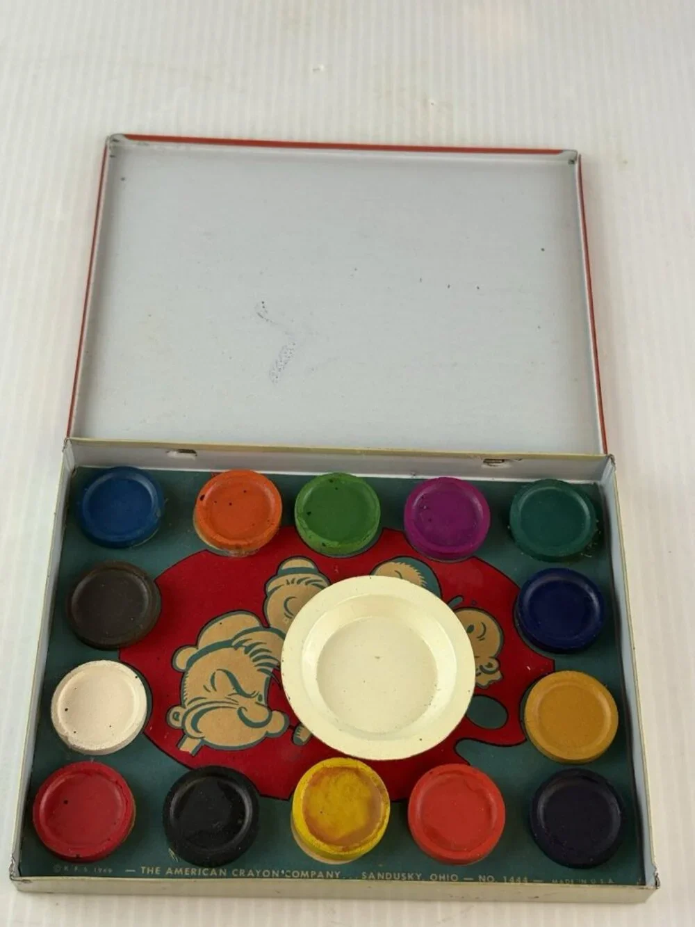 Popeye The Sailor Man Paint Set in Tin Litho Box  (circa 1933) Made in USA